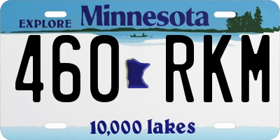 MN license plate 460RKM