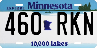 MN license plate 460RKN