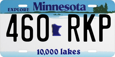 MN license plate 460RKP