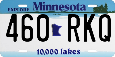 MN license plate 460RKQ