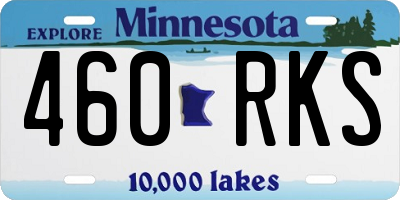 MN license plate 460RKS