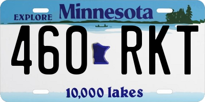 MN license plate 460RKT