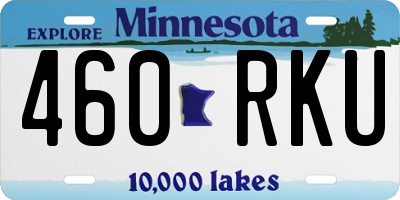MN license plate 460RKU