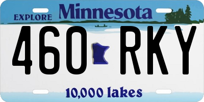 MN license plate 460RKY