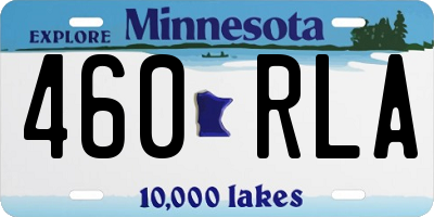 MN license plate 460RLA