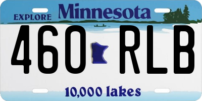 MN license plate 460RLB