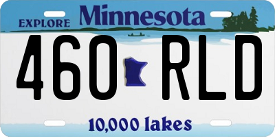 MN license plate 460RLD