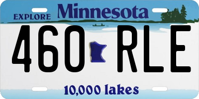 MN license plate 460RLE