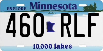 MN license plate 460RLF