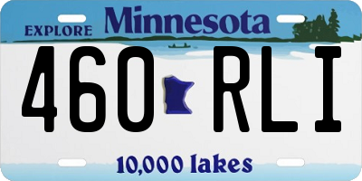 MN license plate 460RLI
