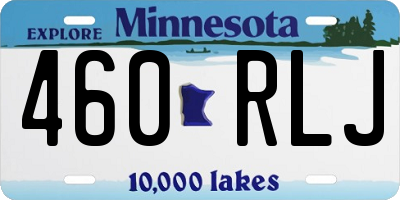 MN license plate 460RLJ