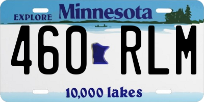 MN license plate 460RLM