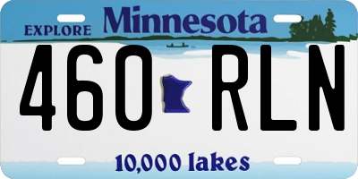 MN license plate 460RLN