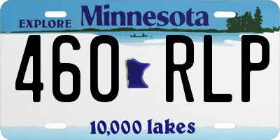 MN license plate 460RLP