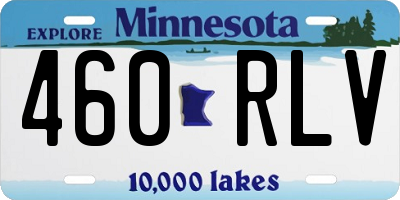 MN license plate 460RLV