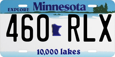 MN license plate 460RLX