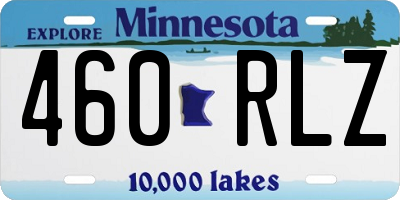 MN license plate 460RLZ