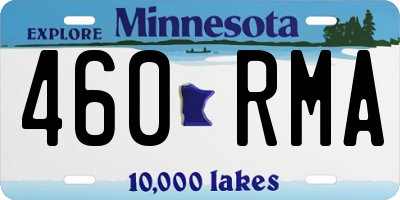 MN license plate 460RMA