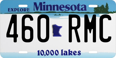 MN license plate 460RMC
