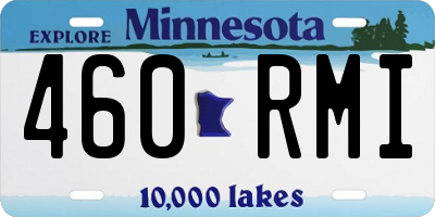 MN license plate 460RMI