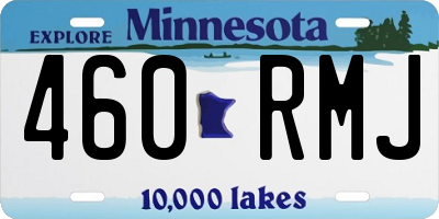 MN license plate 460RMJ