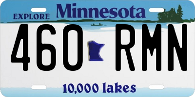 MN license plate 460RMN