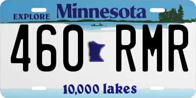 MN license plate 460RMR