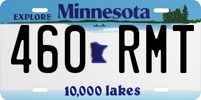 MN license plate 460RMT