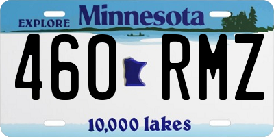 MN license plate 460RMZ