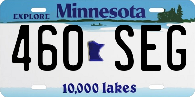 MN license plate 460SEG