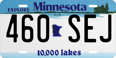 MN license plate 460SEJ