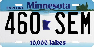 MN license plate 460SEM