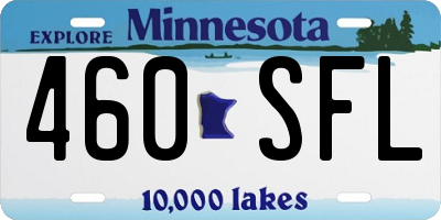 MN license plate 460SFL
