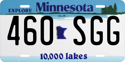 MN license plate 460SGG