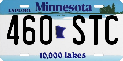 MN license plate 460STC