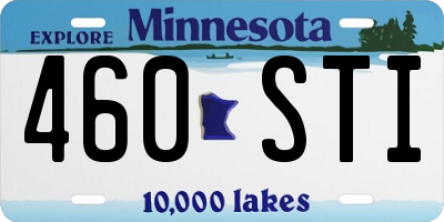 MN license plate 460STI