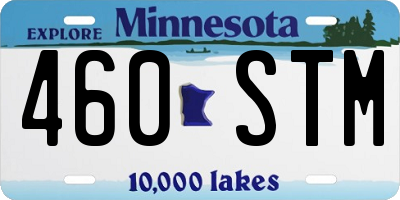 MN license plate 460STM