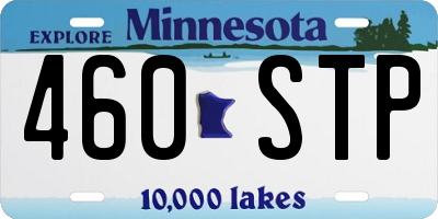 MN license plate 460STP