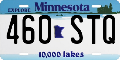 MN license plate 460STQ