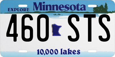 MN license plate 460STS