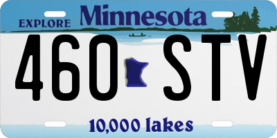 MN license plate 460STV
