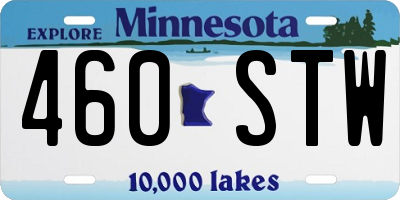 MN license plate 460STW