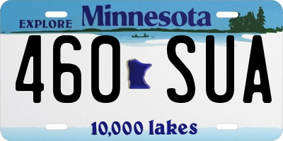 MN license plate 460SUA