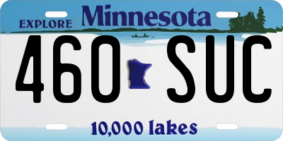 MN license plate 460SUC