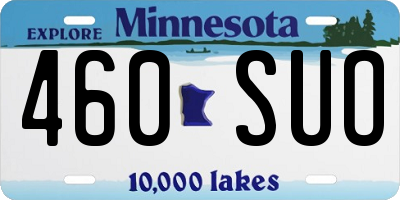 MN license plate 460SUO