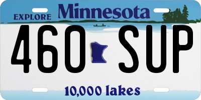 MN license plate 460SUP