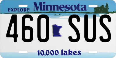 MN license plate 460SUS