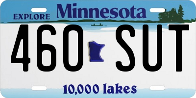 MN license plate 460SUT