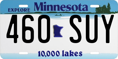 MN license plate 460SUY