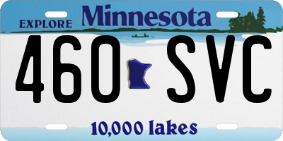 MN license plate 460SVC